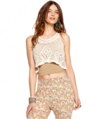 Layer on this Free People crochet cropped tank for a bit of boho flair to your spring look!