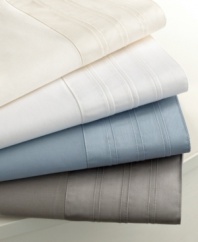 Smooth and soft, this sheet set is perfect for everyday use, featuring luxe 600-thread count cotton sateen and a decorative tonal embellishment along the hem. An array of hues coordinate with any bedroom decor.
