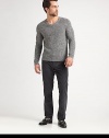 A tweed pattern and classic ribbed trim add texture to this pullover sweater.V-neckRaglan sleevesRibbed trim80% wool/20% polyamideDry cleanImported