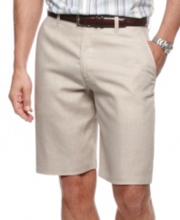 Luxe, breezy linen brings these Tasso Elba shorts into thoroughly sophisticated territory.