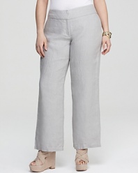 Let these Eileen Fisher linen pants become your go-to style for work or play. The fluid, wide-leg silhouette is flattering on everyone and looks chic with everything.