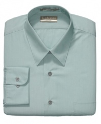 Bring your dress wardrobe into the modern day with this fitted, wrinkle-free Van Heusen style.