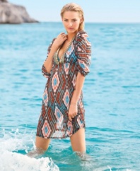 A sheer coverup from INC works magic on any swimsuit -- perfect for the pool or the beach!