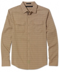 Kick it into neutral with a cool crossover look. This shirt from Sean John locks down your weekend look.