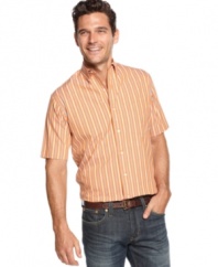 Take solid style to the office or out to play with this striped shirt from Club Room.