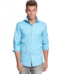 From the cube to the club, this stylish shirt from INC International Concepts has your standout style covered.