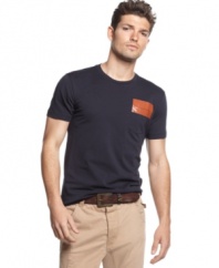 Surf wax style. This t-shirt from Armani Jeans is a warm-weather must-have.