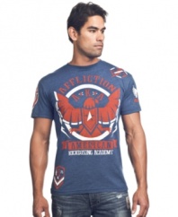 It's a roundhouse kick to your casual wardrobe-this t-shirt from Affliction shakes up your style.