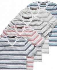 V is for variety with this assortment of striped t-shirts from Perry Ellis.