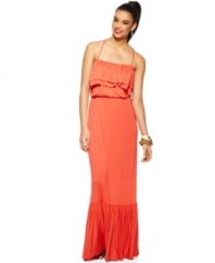 Ruffle details add feminine flair to this Bar III maxi dress -- perfect for a casual summer affair!