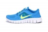 Nike Kids's NIKE FREE RUN 3 (GS) RUNNING SHOES 5 (PHOTO BLUE/VOLT)