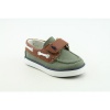 Ralph Lauren Sander EZ Infant Baby Boys Size 8.5 Green Canvas Boat Shoes