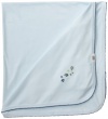 Noa Lily Baby-Boys Newborn Blanket with Turtle Embroidery, Blue, One Size