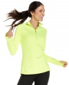 Exuding stylish athleticism, Nike's half-zip top with Dri-FIT technology is breathable and really comfy. Perfect for exercising outdoors or pulling on for your walk to the gym.