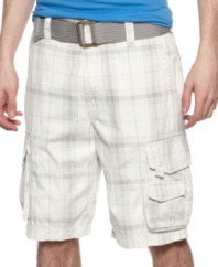 In a cool, casual plaid, these shorts from American Rag redefine your warm-weather wardrobe.