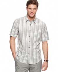 You can't go wrong when you make this striped shirt from Tasso Elba a part of your casual wardrobe. (Clearance)