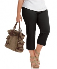 Pair the season's hottest tops with MICHAEL Michael Kors' cropped plus size pants-- they're so on point for the season! (Clearance)