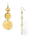 Kenneth Jay Lane's gold-plated earrings are a chic way to keep the change. Trimmed in hammered coin-shaped drops, this pair is totally bankable.