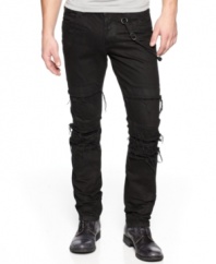 Rock new style. These slim-fit black wash jeans from INC International Concepts give you great downtown style.