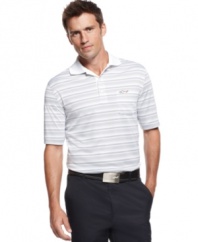 Breaking a sweat has never felt so good in this Greg Norman for Tasso Elba performance polo featuring PlayDry® technology for increased comfort and cooling.