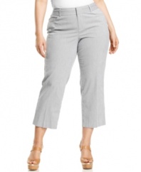 For season-perfect style, snag INC's cropped plus size pants!