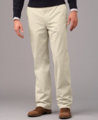 This classic flat front chino offers the timeless sophistication and style that you're looking for.