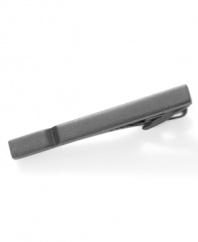 Elevate your business look with this matte black tie clip from Kenneth Cole Reaction.