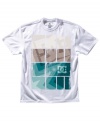 Square off. A bold graphic in a cool color palette lets this shirt from DC Shoes give your casual collection a kick.