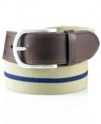 This stretch cotton belt from Tommy Hilfiger adds some polished prep to your casual look.
