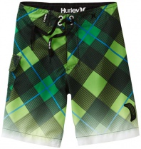 Hurley Boys 2-7 Connect Embroidered Logo Boardshort, Vivid Green, 3T