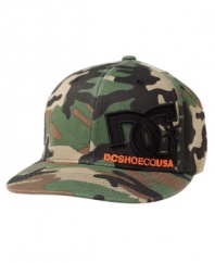 Blown cover. No reason to try and blend in with this stylish camouflage hat from DC Shoes.