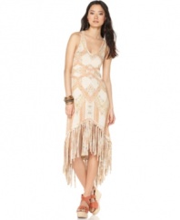 A southwestern-inspired print and fringe trim makes this Free People dress a hot pick for a spring boho look!