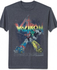 Defender of the universe. This Voltron shirt from Fifth Sun rounds out your sweet t-shirt collection.