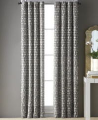 Reminiscent of the calming yet rich Balinese culture, these Bali panels feature a vintage scroll design accompanied by an impressionistic dot pattern for a soothing appeal. Finished in a neutral tan, gray and muted blue colorway.