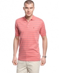Always a classic. This striped polo from Izod will be your go-to for years to come.