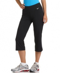 Nike's cotton capri pants feature signature Dri-Fit technology to keep you cool during your hottest workouts!