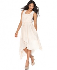 Pleated chiffon is oh-so spring and this MM Couture dress keeps it femme & flirty!