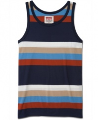 Stripe it up this summer with a hot-weather staple: a sleeveless tank from Levi's.