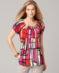 Like stained glass or an intricate mosaic, this printed top from Style&co. is a thing of beauty!