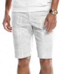With a unique graphic print, these shorts from Calvin Klein are long on cool style.
