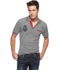 This USS polo from INC ensures you're style won't be shipwrecked with boring casual attire.