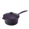 For nearly a century, Le Creuset has handcrafted enameled cast iron cookware of superlative quality, durability and versatility. Available in a wide array of cheery colors, the Iron Handle Saucepan's compact size is ideal for whipping up a sauce or gravy, or for preparing caramel and candy. With its innovative anti-drip pouring rim, the pan provides maximum control on the stovetop or when pouring into serving bowls or plates.