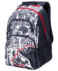 Pack up your old style, it's time to sign up with a new outfit with this graphic backpack from Metal Mulisha.