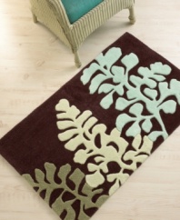 Herb Garden rugs from the Martha Stewart Collection are ripe with verdant colors and a botanical motif carved into the pile for dramatic depth. Tape border on back.