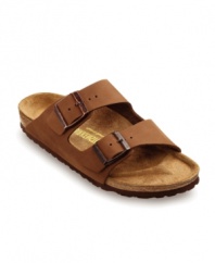 Comfortable and classic, these original Birkenstock men's sandals complete a casual look.