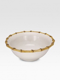 An elegant, extremely versatile cereal bowl in lasting ceramic stoneware with handpainted bamboo detail. From the Classic Bamboo Collection16-oz. capacity2½H X 6½ diam.Ceramic stonewareDishwasher safeImported 