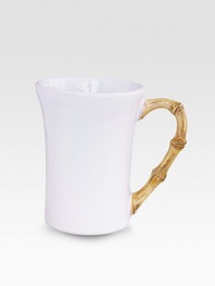 An elegant, extremely versatile mug in lasting ceramic stoneware with handpainted bamboo detail. From the Classic Bamboo Collection12-oz. capacity5H X 3½ diam.Ceramic stonewareDishwasher safeImported 