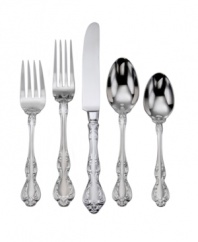Ornate handles reminiscent of another era but crafted for modern convenience make Oneida's extensive Mandolina flatware set a favorite for traditional table settings.