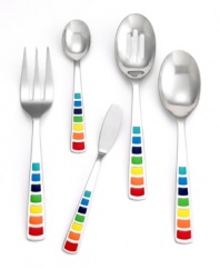 Get a handle on casual entertaining with bright and cheery serving utensils to match Fiesta dinnerware. Vibrant panels in every color of the rainbow lend even leftovers an air of celebration.