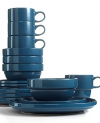 Keep the table and kitchen clean with minimalist Stakks dinnerware. Tabletops Unlimited introduces sturdy everyday porcelain for casual settings, in clever shapes designed for efficient stacking and storage.